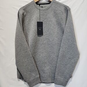 VRST Pinnacle Fleece Crew Neck Sweatshirt‎ Heather Grey Zip Pocket Men's Small